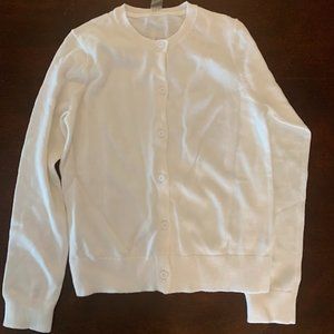 Primary White Cardigan - Size Girls 8/9
